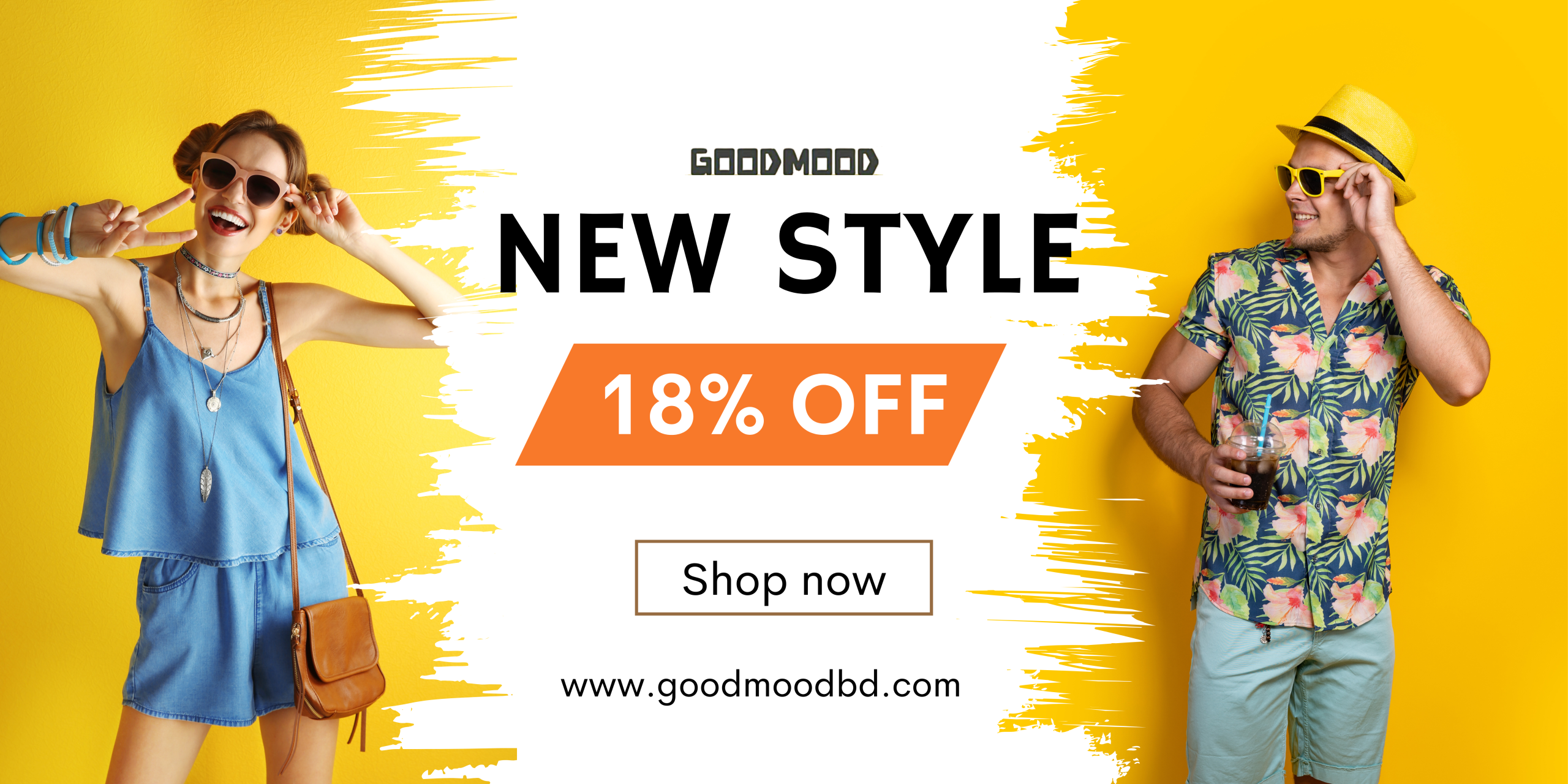 Brown White Modern Mens collection Banner